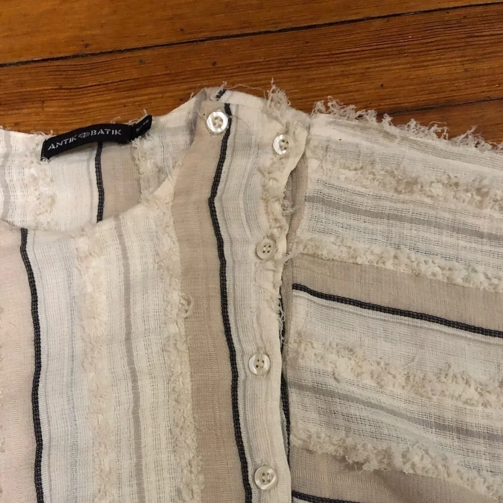 ANTIK BATIK blouse cream s/38 - Picture 6 of 10